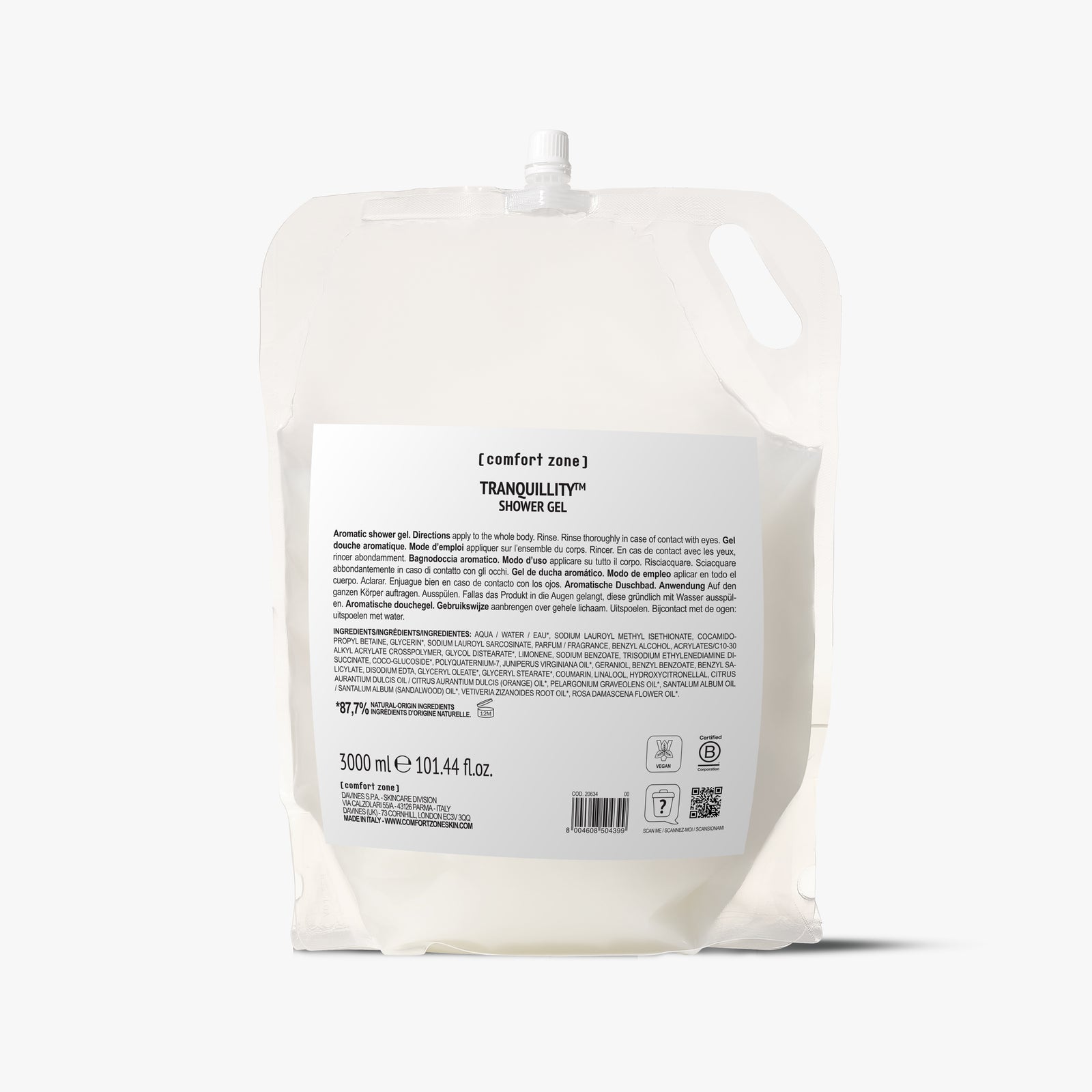 Comfort Zone: Tranquillity&amp;#8482; Shower Gel Bagnodoccia aromatico ricarica 3L-1.jpg
