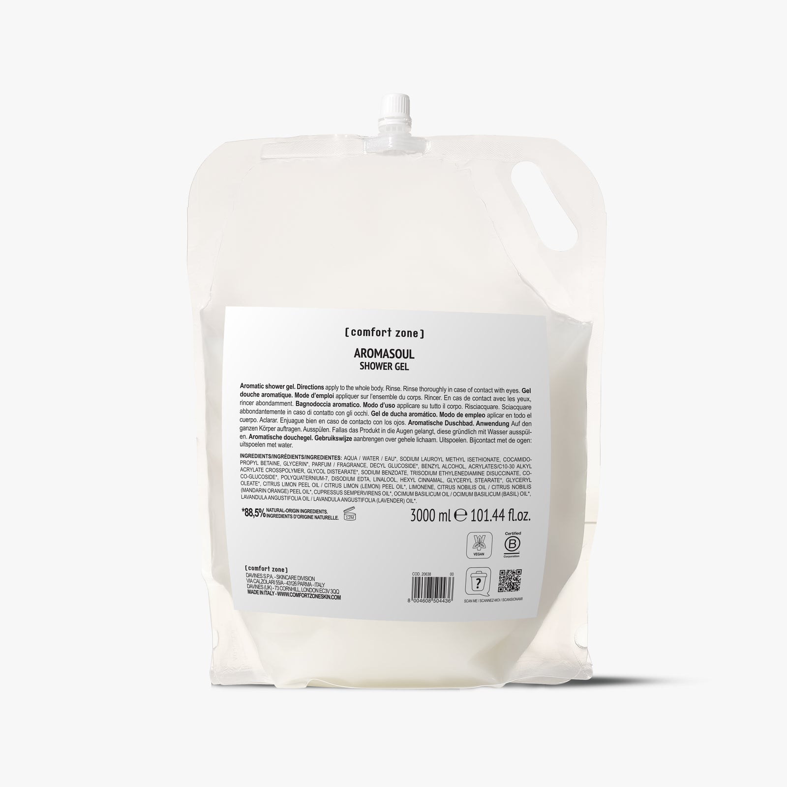 Comfort Zone: Aromasoul Shower Gel Bagnodoccia aromatico ricarica 3L-1.jpg
