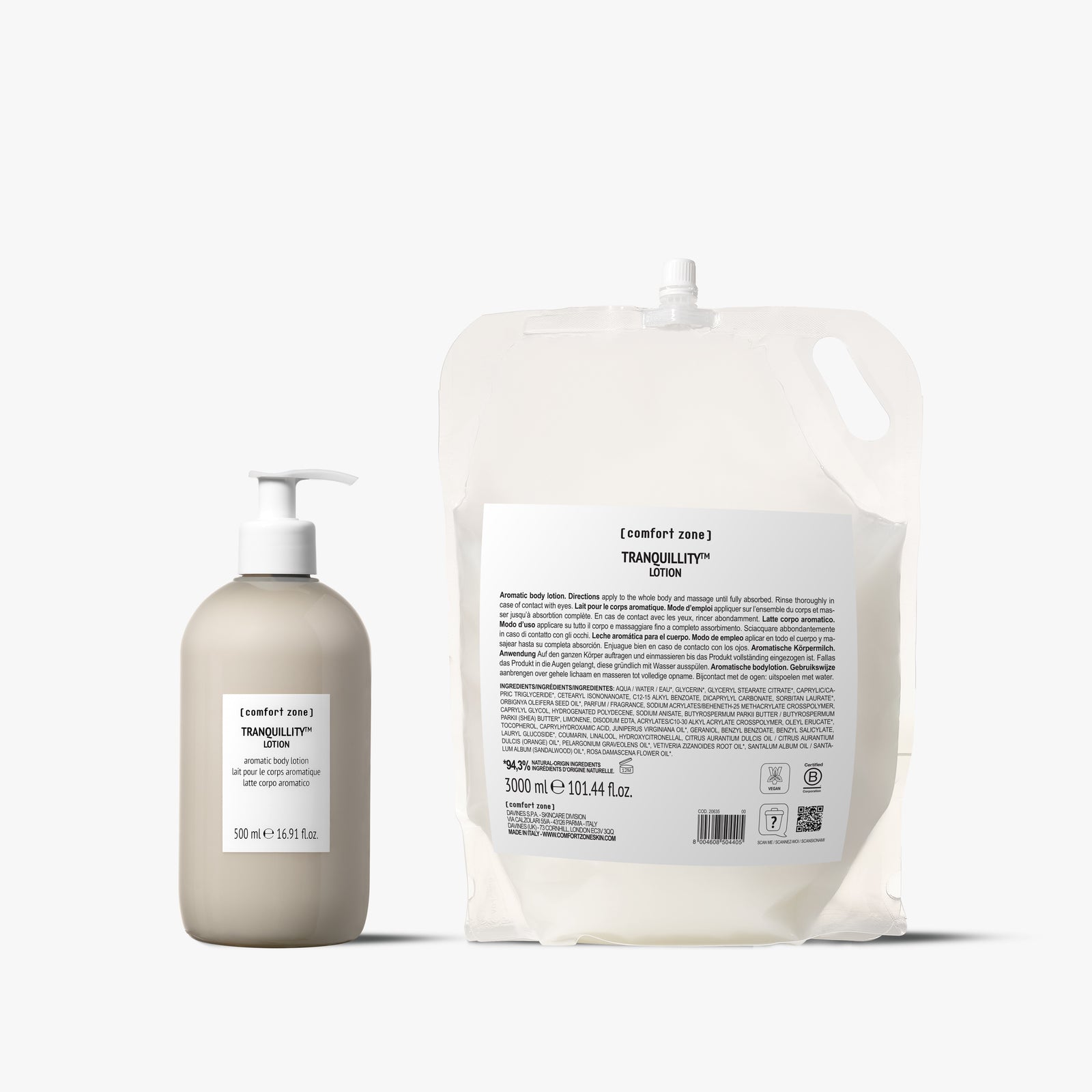 Comfort Zone: Kit Body Lotion Latte corpo aromatico 3L ricaricabile con dispenser-BDSCIT00004

