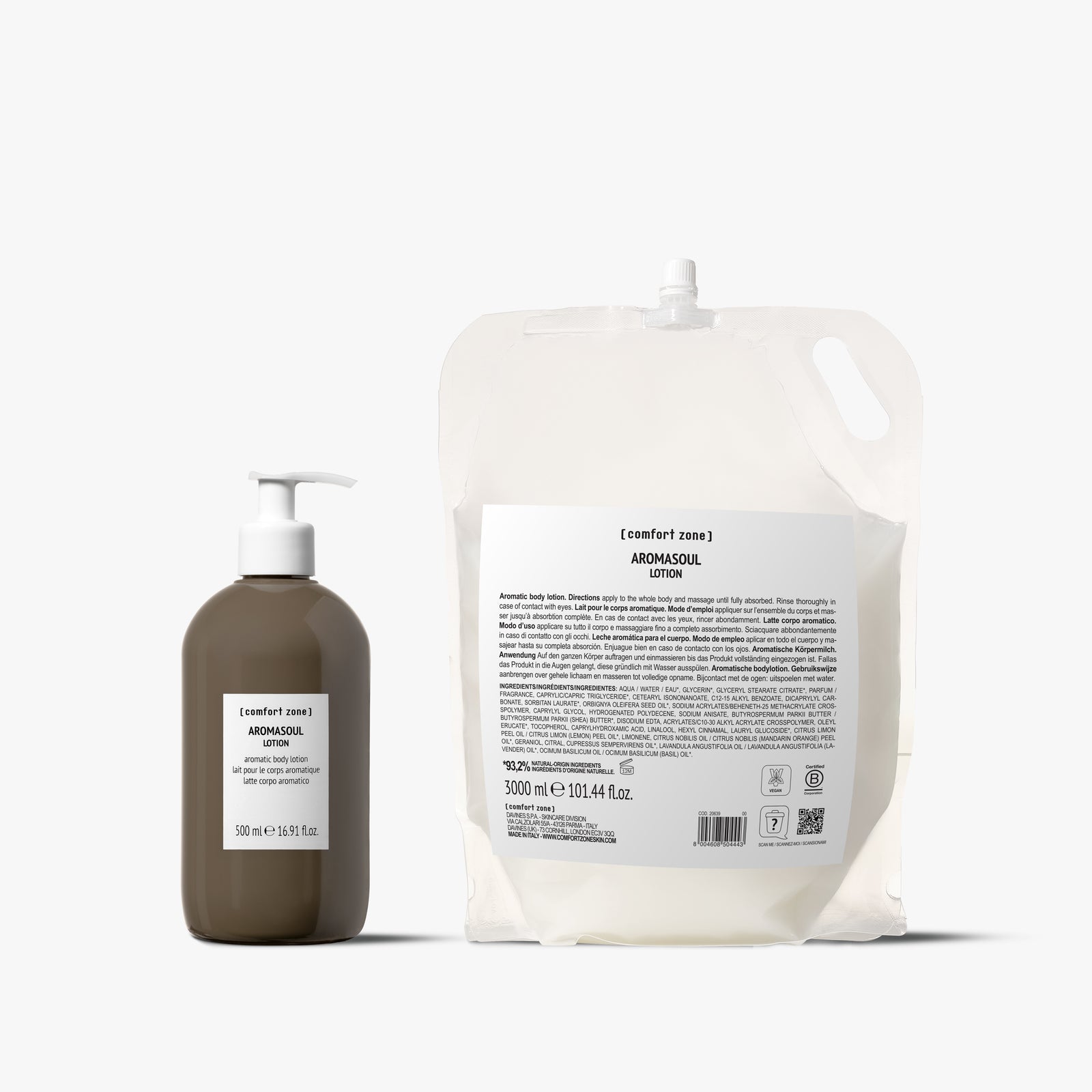 Comfort Zone: Kit Body Lotion Latte corpo aromatico 3L ricaricabile con dispenser-BDSCIT00012
