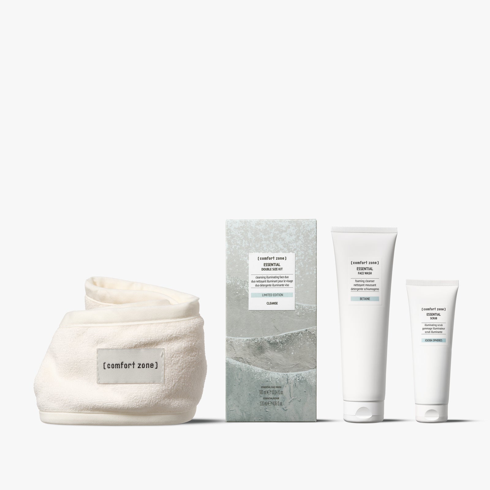 Comfort Zone: Kit Cleansing Exfoliating Detergente e scrub viso formato doppio con fascia-BDSCIT00322
