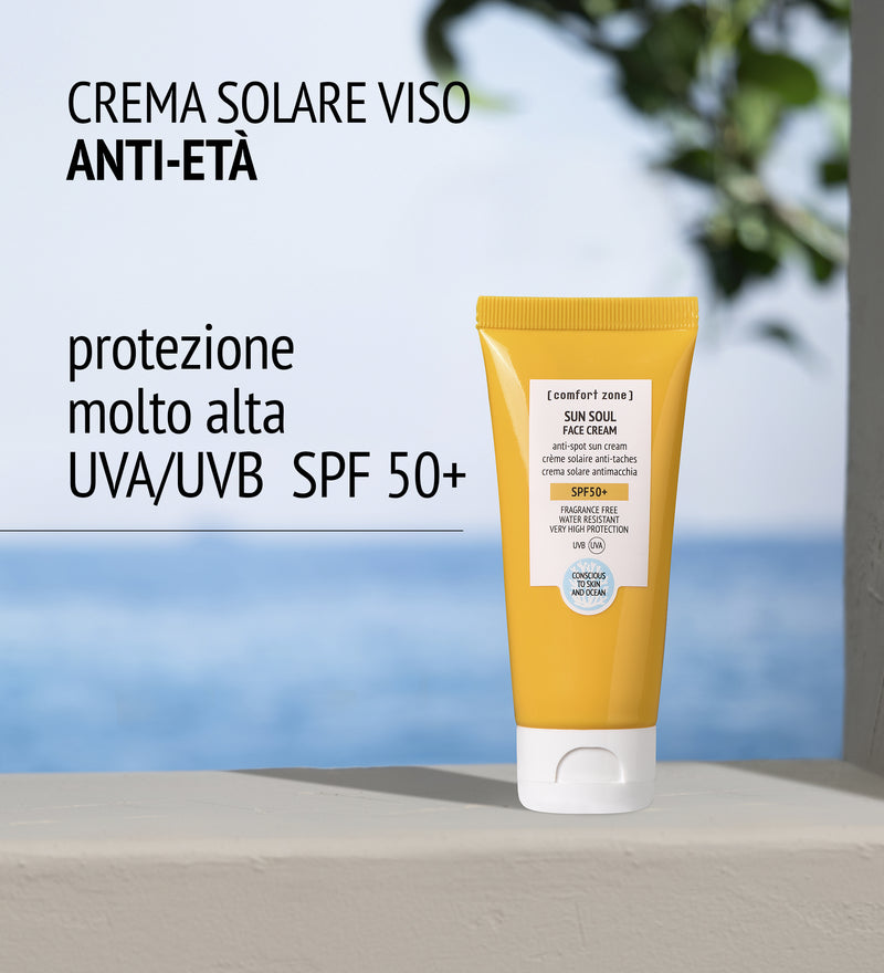 Comfort Zone: SUN SOUL FACE CREAM SPF 50+ Crema solare viso anti macchia-